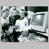 Students from North Leigh School work on computers in a feature for the Witney Gazette May 1995 - Period Photo